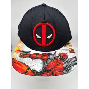 Deadpool Marvel Cap BaseBall Cap Hat Snapback‎ Black Embroidered